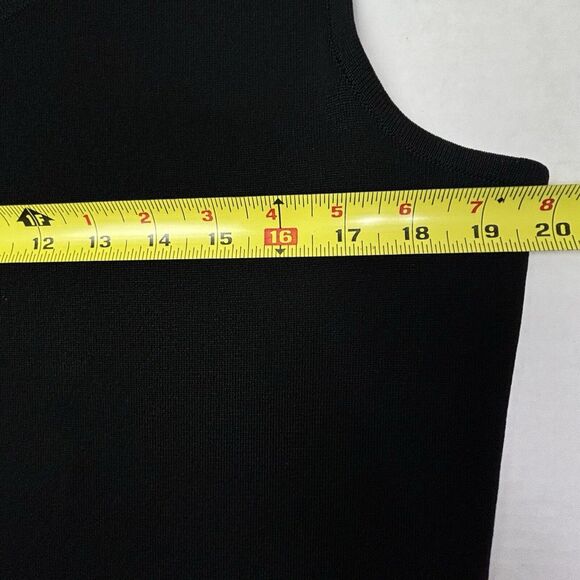 Misook Exclusively Pullover Tank Black Dress Large‎ Knit Sleeveless Sheath EUC - Picture 5 of 10